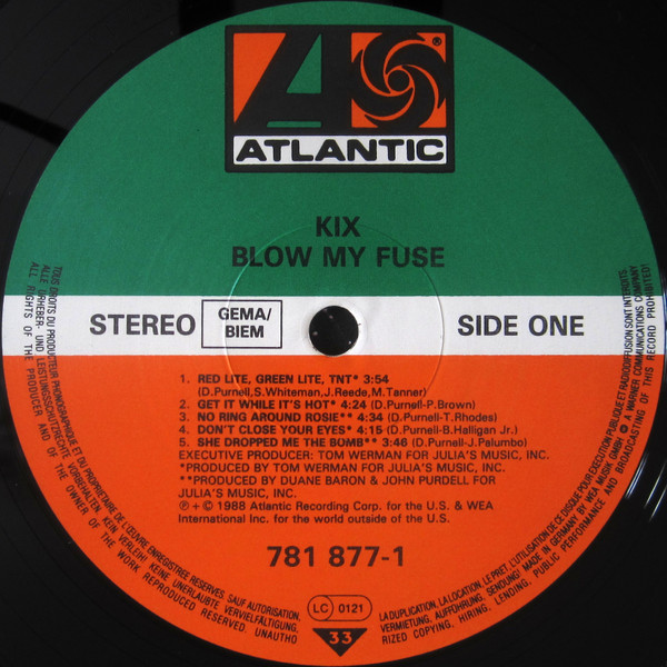 Kix - Blow My Fuse | Atlantic (781 877-1) - 3