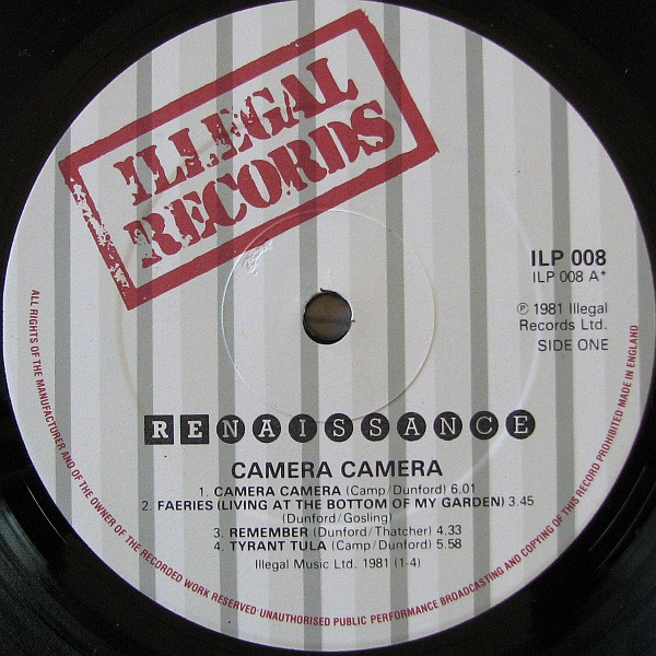 Renaissance - Camera Camera | Illegal Records (ILP 008) - 3