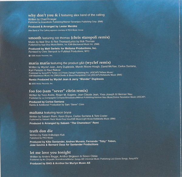 Santana - Ceremony (Remixes & Rarities) | Arista (82876-58642-2) - 4 Santana - Ceremony (Remixes & Rarities) | Arista (82876-58642-2) - 4