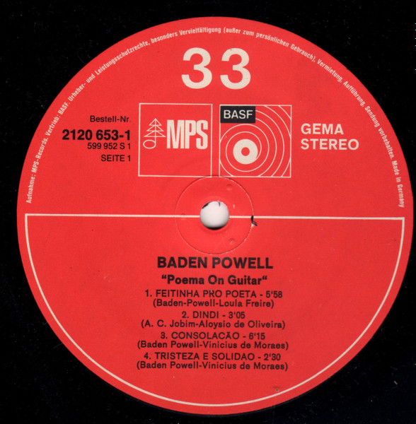 Baden Powell - Poema On Guitar | MPS Records (2120653-1) - 4