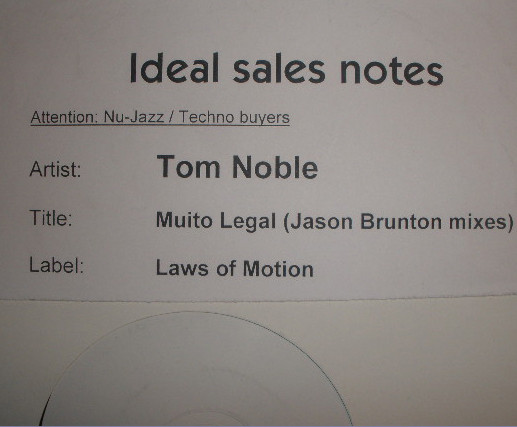 Tom Noble - Muito Legal (Jason Brunton Mixes) | Laws Of Motion (none) - main