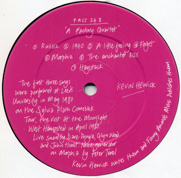 Various - A Factory Quartet | Factory (FACT 24) - 12 Various - A Factory Quartet | Factory (FACT 24) - 12