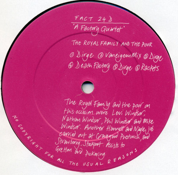 Various - A Factory Quartet | Factory (FACT 24) - 14 Various - A Factory Quartet | Factory (FACT 24) - 14