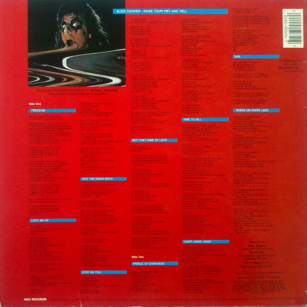 Alice Cooper - Raise Your Fist And Yell | MCA Records (255 074-1) - 2