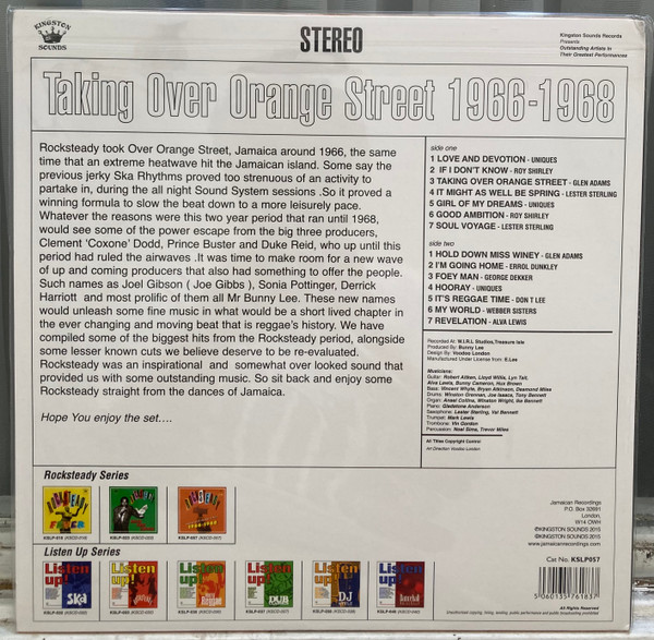 Various - Rocksteady Taking Over Orange Street 1966-1968 | Kingston Sounds (KSLP057) - 3 Various - Rocksteady Taking Over Orange Street 1966-1968 | Kingston Sounds (KSLP057) - 3
