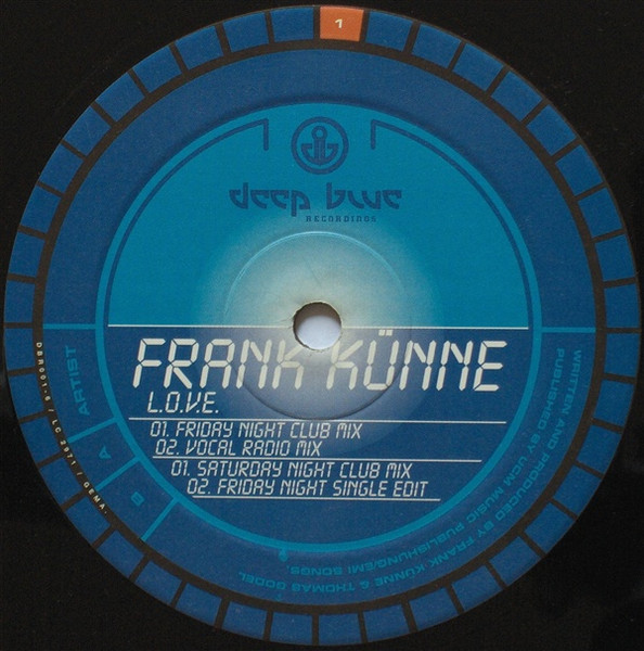 Frank Künne - L.O.V.E. | Deep Blue Recordings (DBR001-6) - main Frank Künne - L.O.V.E. | Deep Blue Recordings (DBR001-6) - main