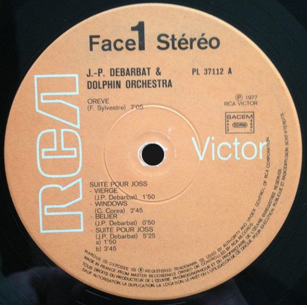 Jean-Pierre Debarbat & Debarbat Dolphin Orchestra - Prologue | RCA Victor (PL 37112) - 3