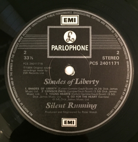 Silent Running - Shades Of Liberty | Parlophone (RUN 1) - 4 Silent Running - Shades Of Liberty | Parlophone (RUN 1) - 4