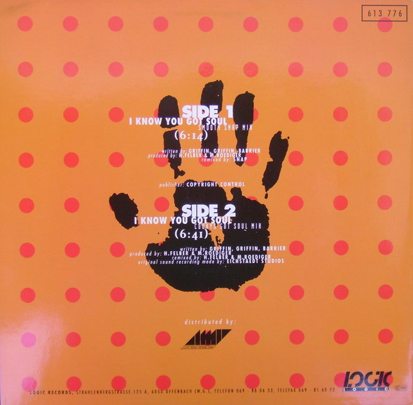 90 Lovers - I Know You Got Soul | Logic Records (613 776) - main