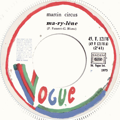 Martin Circus - Ma-ry-lène | Vogue (45.V.12138) - 3