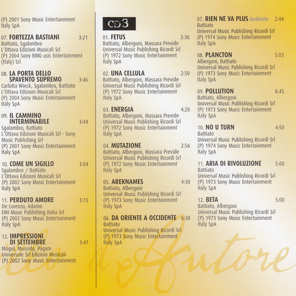 Franco Battiato - Sigillo D'Autore | Sony Music (88697738412) - 4