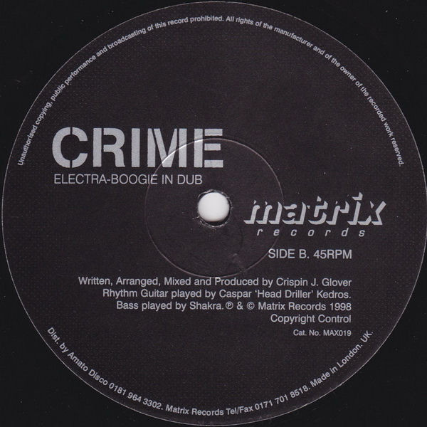 Crime - This Brutal World | Matrix Records (MAX 019) - 2