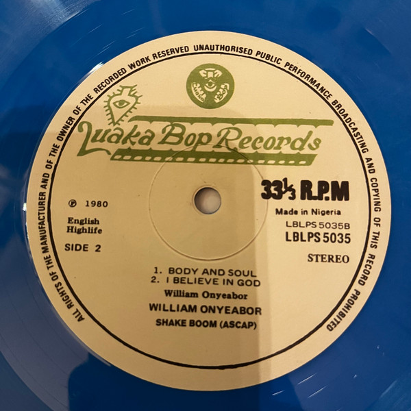 William Onyeabor - Body & Soul | Luaka Bop (LP-LBOP-5035C) - 3