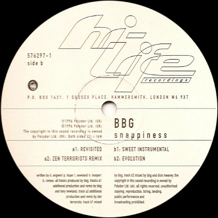 BBG - Snappiness | Hi Life Recordings (576297-1) - 2