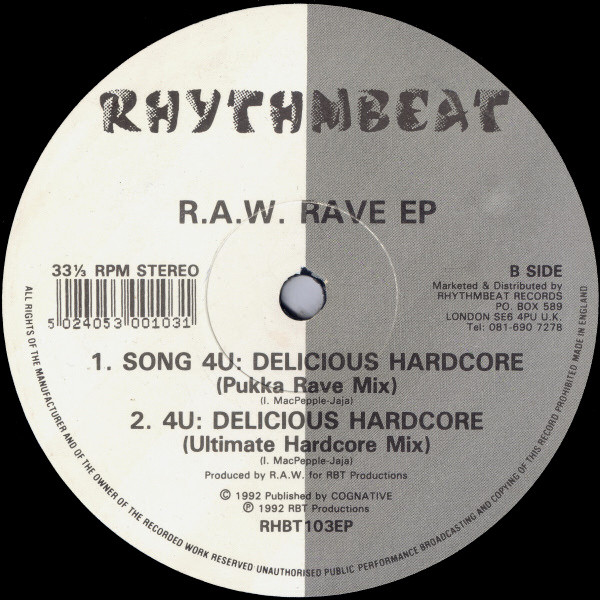 R.A.W. - Rave EP | Rhythmbeat Records (RHBT 103EP) - 2
