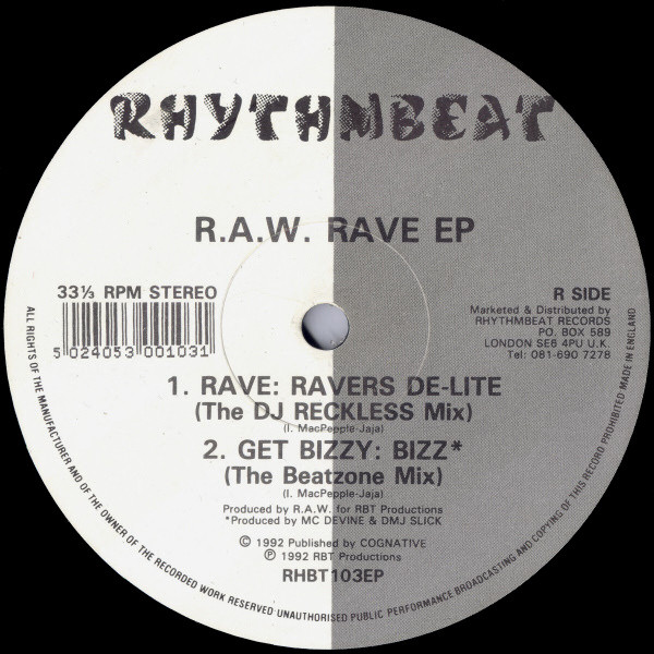R.A.W. - Rave EP | Rhythmbeat Records (RHBT 103EP)
