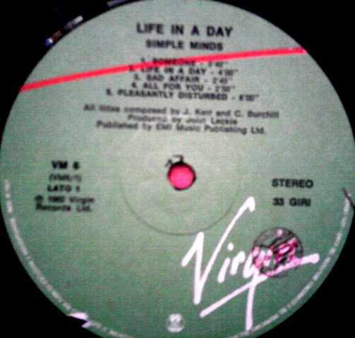 Simple Minds - Life In A Day | Virgin (VM 6) - 4
