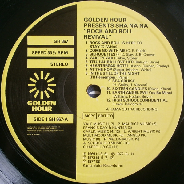 Sha Na Na - Golden Hour Presents Rock 'N' Roll Revival Sha Na Na | Golden Hour (GH 867) - 3 Sha Na Na - Golden Hour Presents Rock 'N' Roll Revival Sha Na Na | Golden Hour (GH 867) - 3