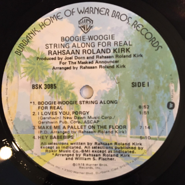 Roland Kirk - Boogie-Woogie String Along For Real | Warner Bros. Records (BSK 3085) - 3