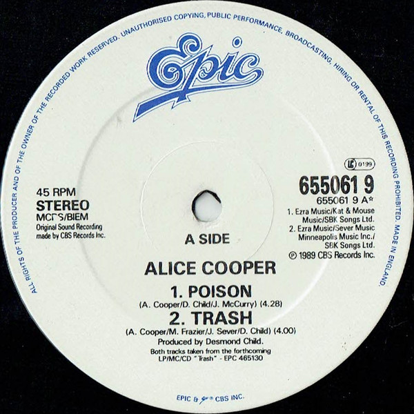 Alice Cooper - Poison | Epic (655061 9) - 3