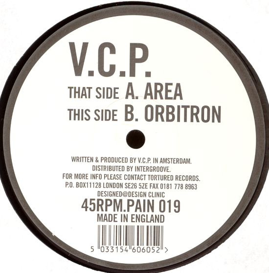 V.C.P. - Area / Orbitron | Tortured Records (PAIN 019) - main