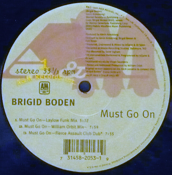 Brigid Boden - Must Go On | A&M Records (31458 2053 1) - main Brigid Boden - Must Go On | A&M Records (31458 2053 1) - main