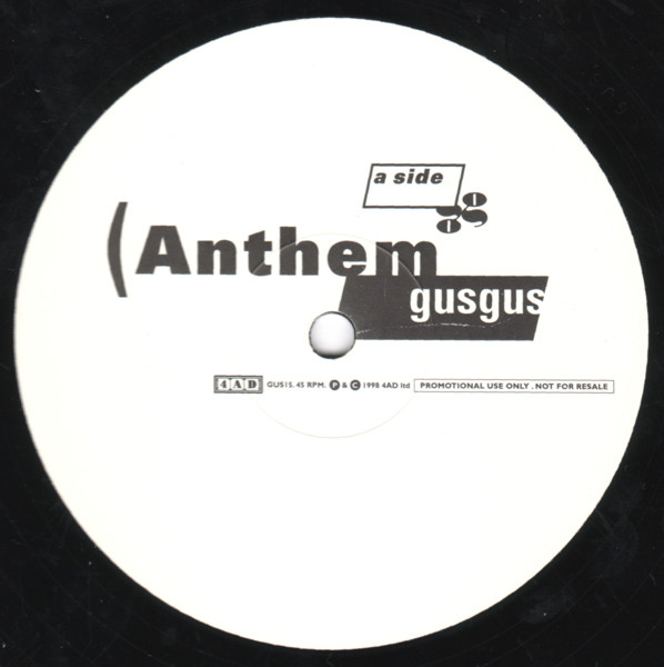 GusGus - Anthem | 4AD (GUS15) - main