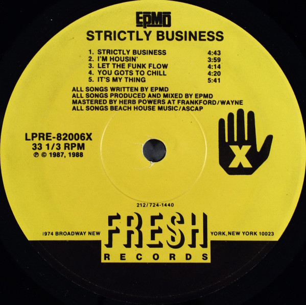EPMD - Strictly Business | Fresh Records (LPRE-82006) - 4