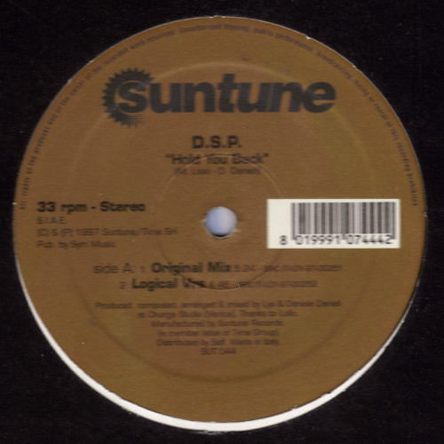 D.S.P. - Hold You Back | Suntune (SUT 044) - 2