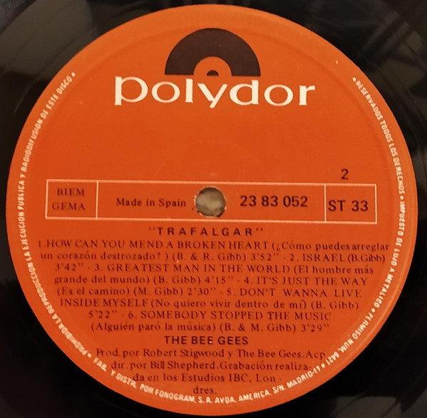Bee Gees - Trafalgar | Polydor (23 83 052) - 4 Bee Gees - Trafalgar | Polydor (23 83 052) - 4