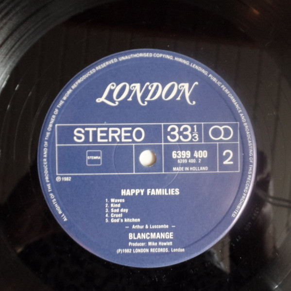 Blancmange - Happy Families | London Records (6399 400) - 5
