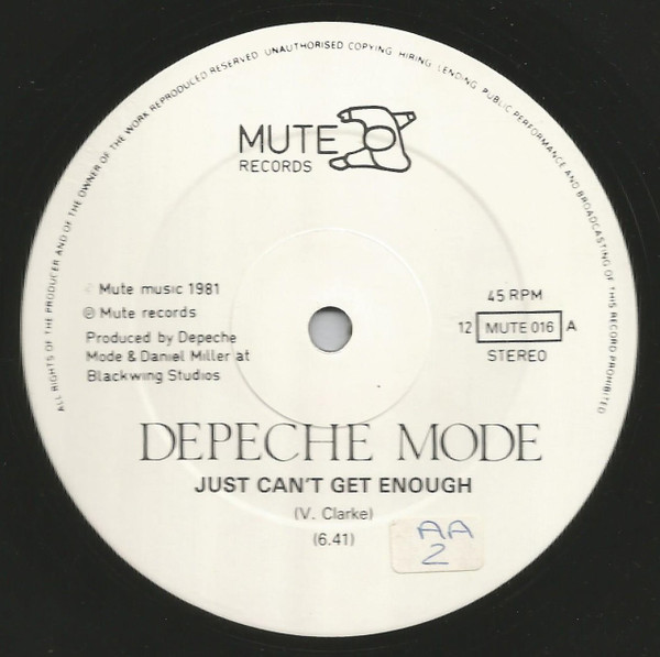 Depeche Mode - Just Can't Get Enough (Schizo Mix) | Mute (12 MUTE 016) - 3