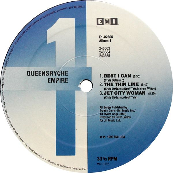 Queensrÿche - Empire | EMI USA (E1-92806) - 4 Queensrÿche - Empire | EMI USA (E1-92806) - 4