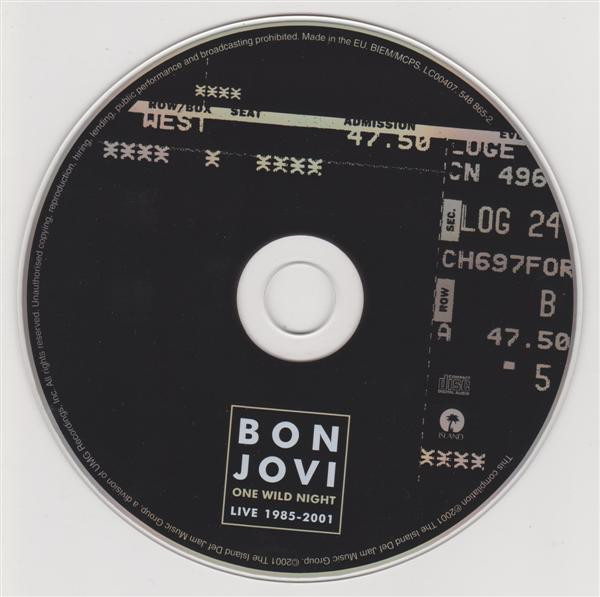 Bon Jovi - One Wild Night: Live 1985-2001 | Island Records (548 865-2) - 3