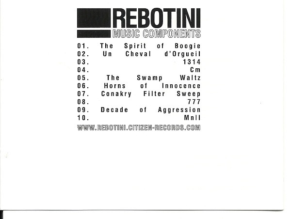 Arnaud Rebotini - Music Components | Citizen Records (CDZ023)