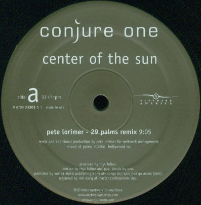 Conjure One - Center Of The Sun | Nettwerk America (0 6700 33203 1 3) - 3