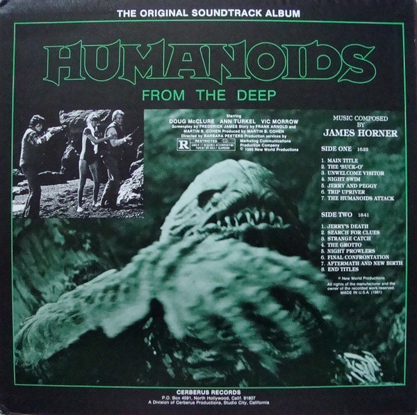 James Horner - Humanoids From The Deep (Original Soundtrack) | Cerberus Records (CST 0203) - 2