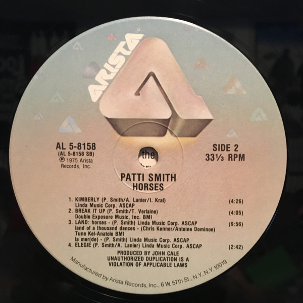 Patti Smith - Horses | Arista (AL5-8158) - 4 Patti Smith - Horses | Arista (AL5-8158) - 4