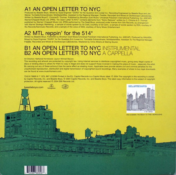Beastie Boys - An Open Letter To NYC | Capitol Records (7243 8 76695 6 7) - 2