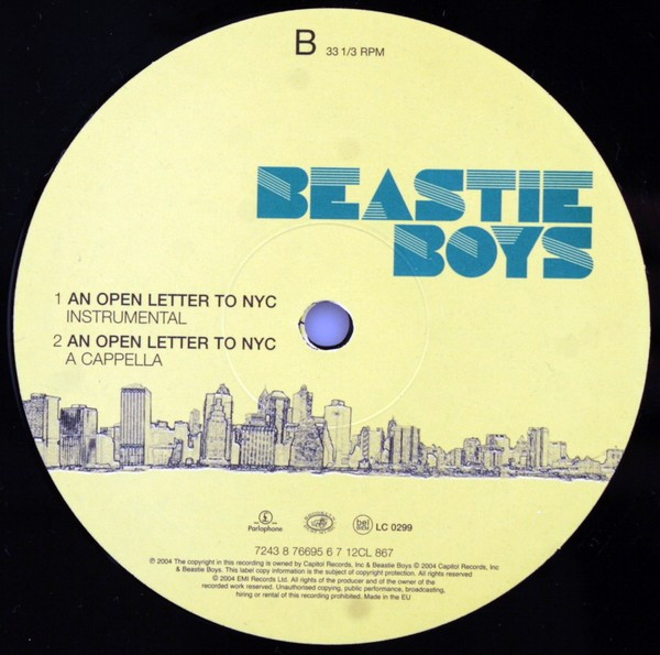 Beastie Boys - An Open Letter To NYC | Capitol Records (7243 8 76695 6 7) - 4