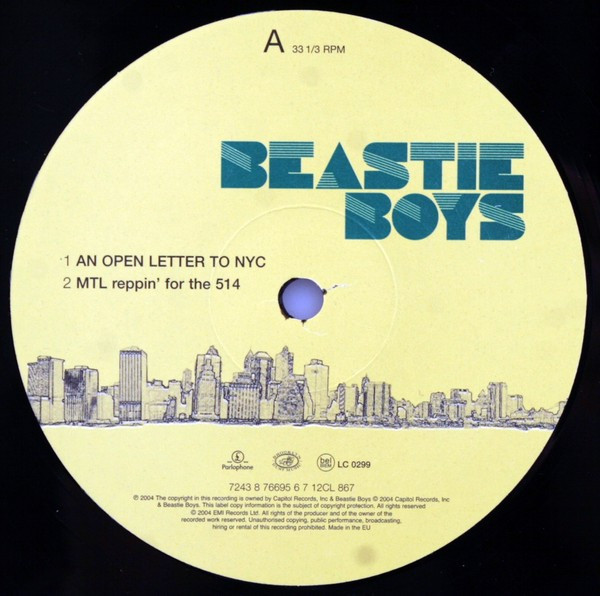 Beastie Boys - An Open Letter To NYC | Capitol Records (7243 8 76695 6 7) - 3