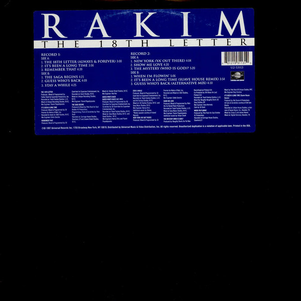 Rakim - The 18th Letter | Universal Records (U2-53113)