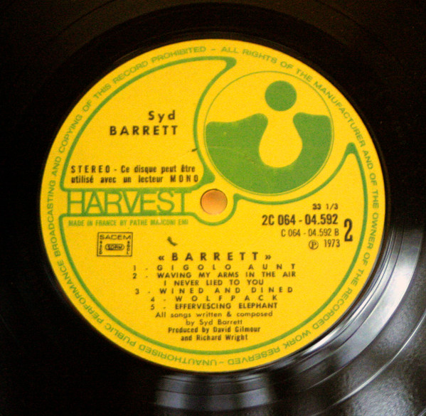 Syd Barrett - Barrett | Harvest (2 C 064 - 04592) - 4