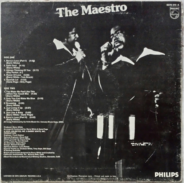 Love Unlimited Orchestra - White Gold | Philips (6370 215 A) - main