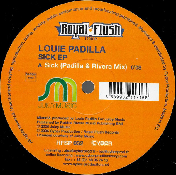 Louie Padilla - Sick EP | Royal Flush Records (RFSP 032)