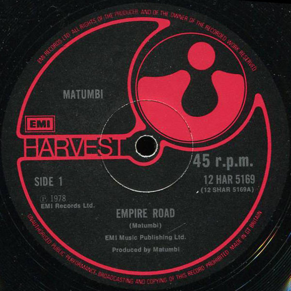 Matumbi - Empire Road | Harvest (12 HAR 5169) - 3