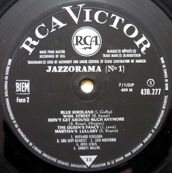Various - Jazzorama N°1 | RCA (430 277 S) - 4
