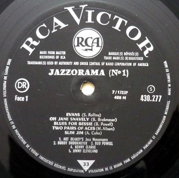 Various - Jazzorama N°1 | RCA (430 277 S) - 3