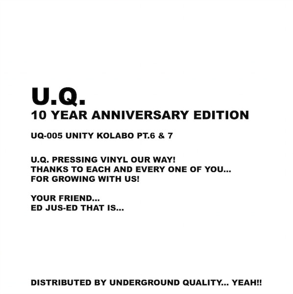 Various - Unity Kolabo Pt 6 & 7 | Underground Quality (UQ 005PT 6-7)