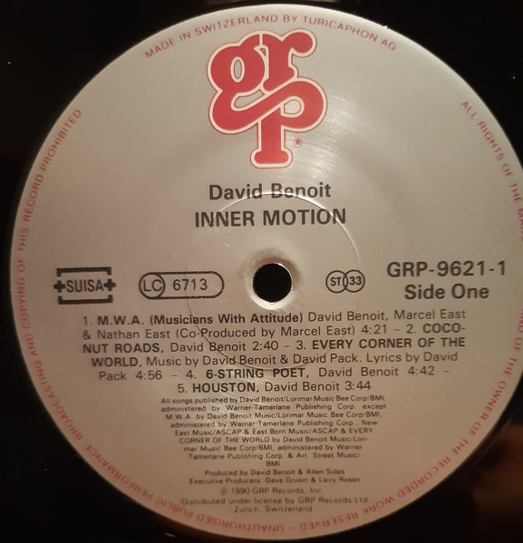 David Benoit - Inner Motion | GRP (GR-9621) - 3
